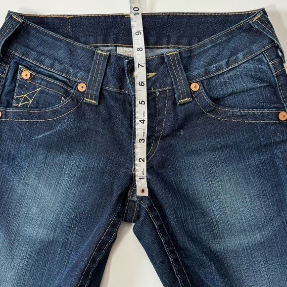 True Religion Y2K Joey Twist Seam Yellow Button Jeans *Excellent Size 27/4 - Picture 8 of 16